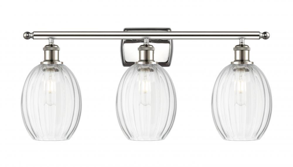 Preston Bulb - 3 Light - 26 inch - Polished Nickel - Bath Vanity Light