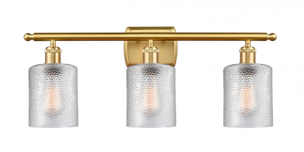 Cobbleskill - 3 Light - 25 inch - Satin Gold - Bath Vanity Light