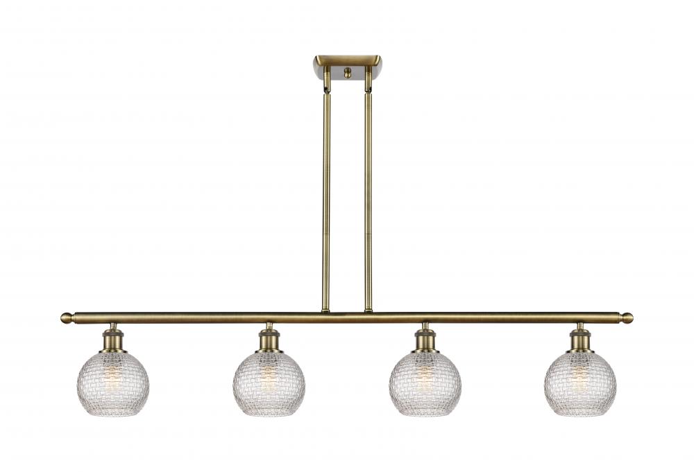 Athens - 4 Light - 48 inch - Antique Brass - Cord hung - Island Light