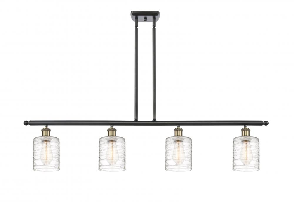 Cobbleskill - 4 Light - 48 inch - Black Antique Brass - Cord hung - Island Light