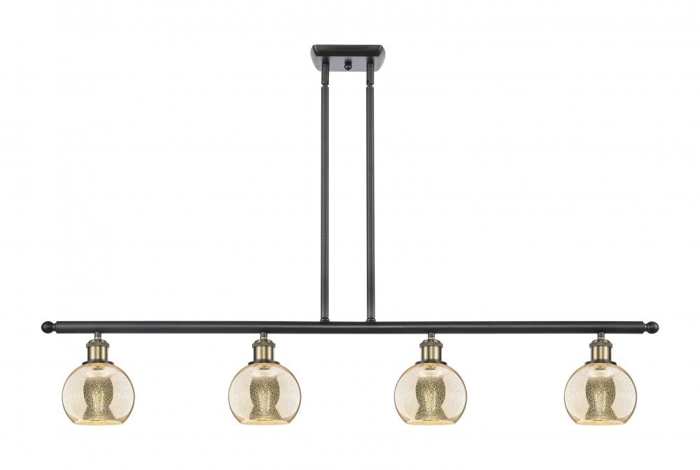 Athens - 4 Light - 48 inch - Black Antique Brass - Cord hung - Island Light