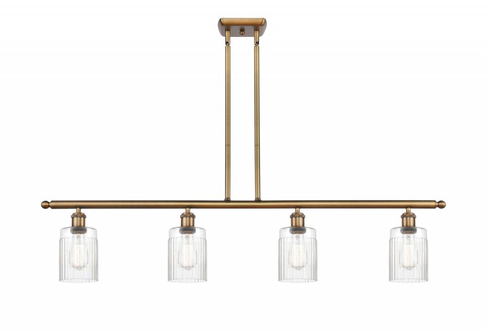 Hadley - 4 Light - 48 inch - Brushed Brass - Cord hung - Island Light