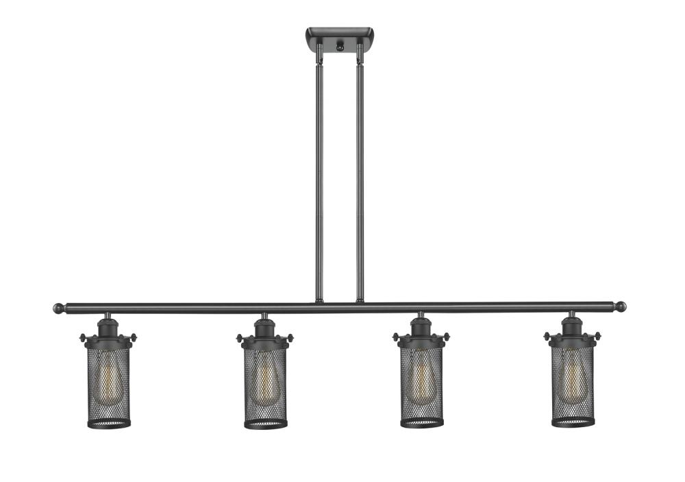 Bleecker - 4 Light - 48 inch - Oil Rubbed Bronze - Cord hung - Island Light