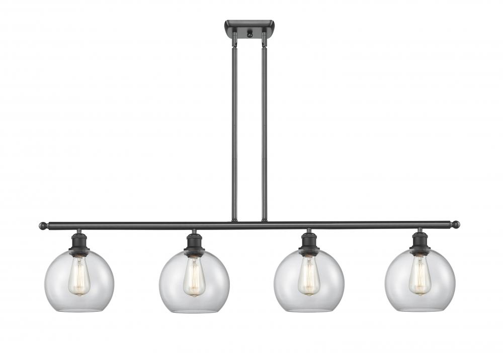 Athens - 4 Light - 48 inch - Matte Black - Cord hung - Island Light