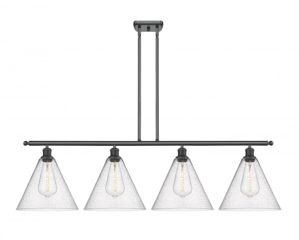 Berkshire - 4 Light - 50 inch - Matte Black - Cord hung - Island Light