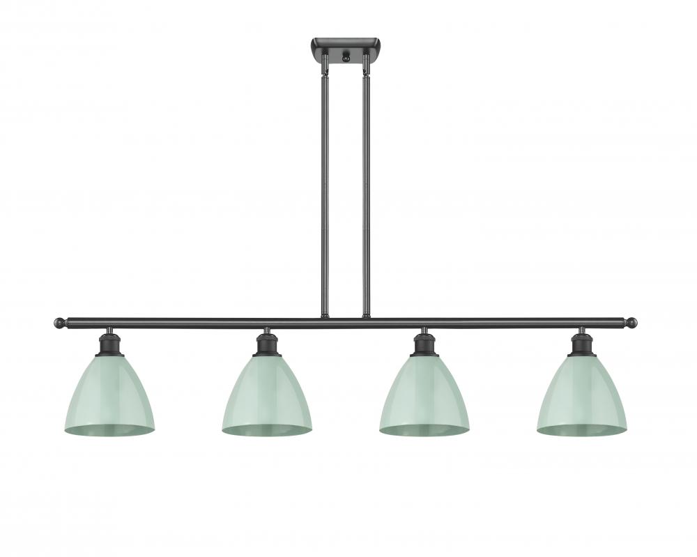 Plymouth - 4 Light - 48 inch - Matte Black - Cord hung - Island Light