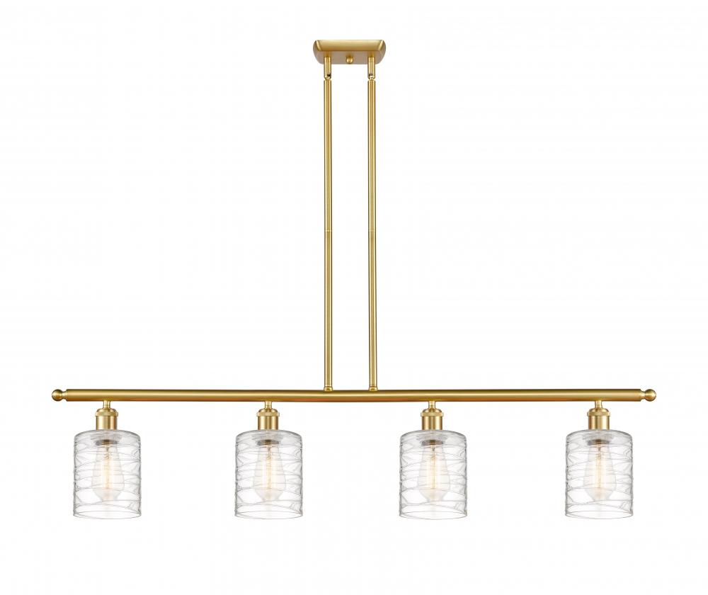 Cobbleskill - 4 Light - 48 inch - Satin Gold - Cord hung - Island Light