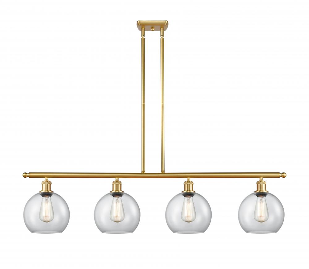 Athens - 4 Light - 48 inch - Satin Gold - Cord hung - Island Light