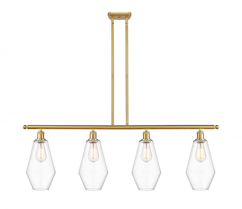 Cindyrella - 4 Light - 48 inch - Satin Gold - Cord hung - Island Light