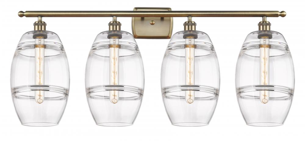 Vaz - 4 Light - 38 inch - Antique Brass - Bath Vanity Light