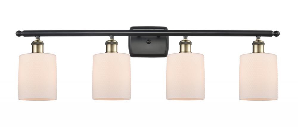 Cobbleskill - 4 Light - 35 inch - Black Antique Brass - Bath Vanity Light