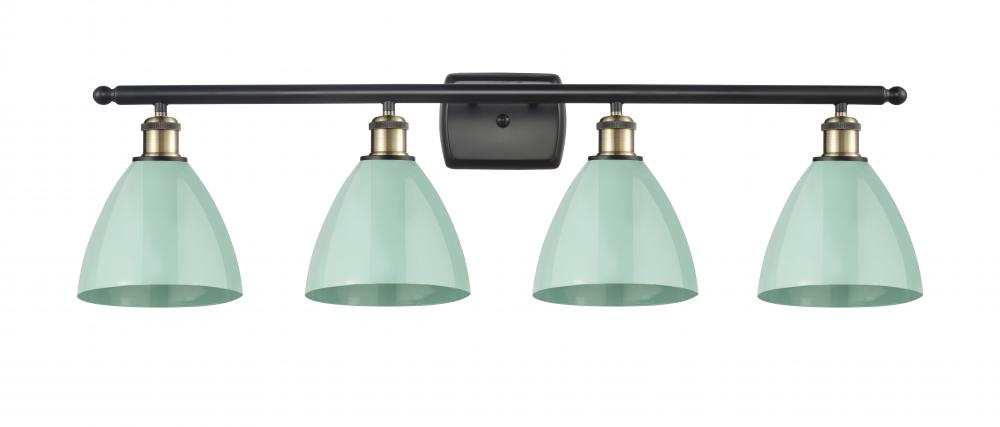 Plymouth - 4 Light - 38 inch - Black Antique Brass - Bath Vanity Light