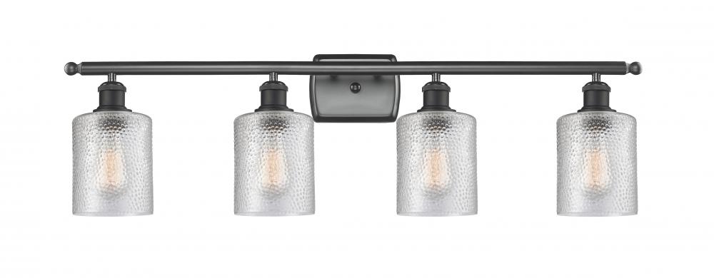 Cobbleskill - 4 Light - 35 inch - Matte Black - Bath Vanity Light