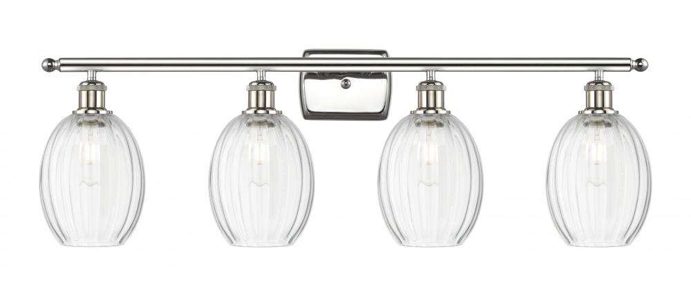 Preston Bulb - 4 Light - 36 inch - Polished Nickel - Bath Vanity Light