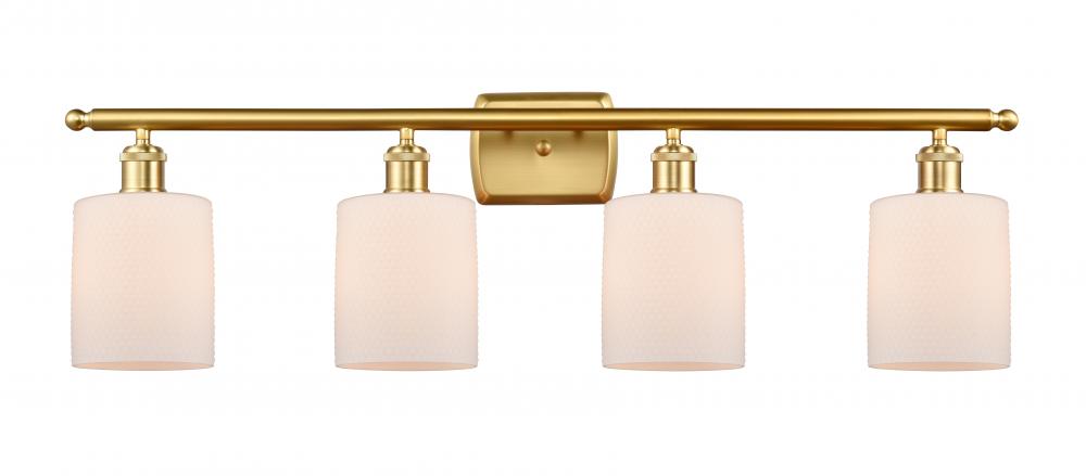 Cobbleskill - 4 Light - 35 inch - Satin Gold - Bath Vanity Light