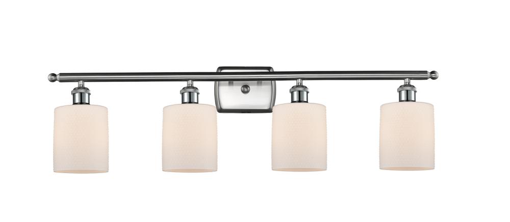 Cobbleskill - 4 Light - 35 inch - Brushed Satin Nickel - Bath Vanity Light