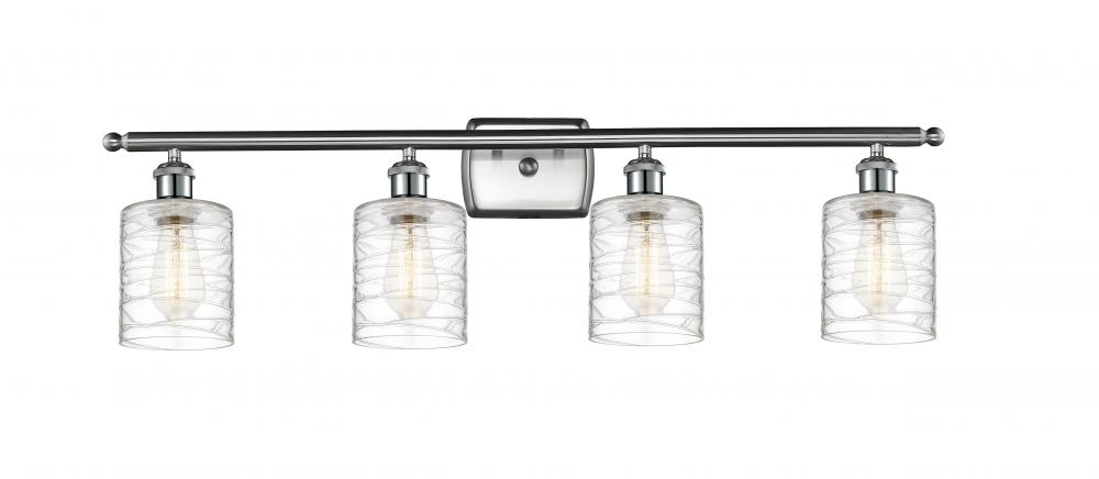 Cobbleskill - 4 Light - 35 inch - Brushed Satin Nickel - Bath Vanity Light