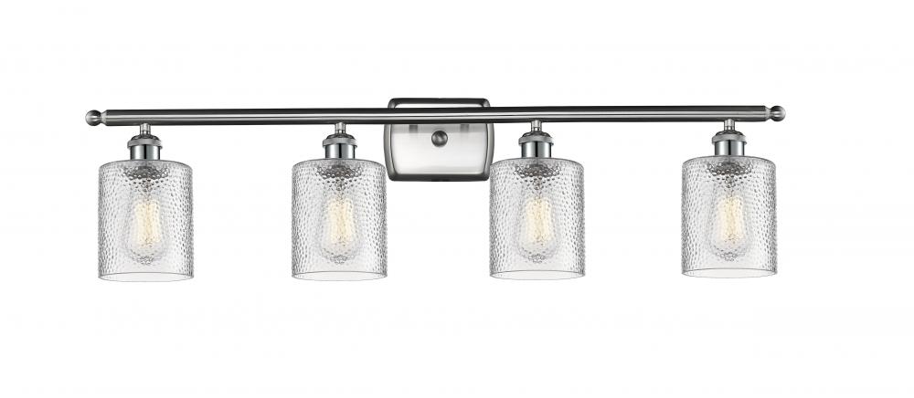 Cobbleskill - 4 Light - 35 inch - Brushed Satin Nickel - Bath Vanity Light