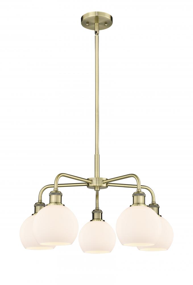 Athens - 5 Light - 24 inch - Antique Brass - Chandelier