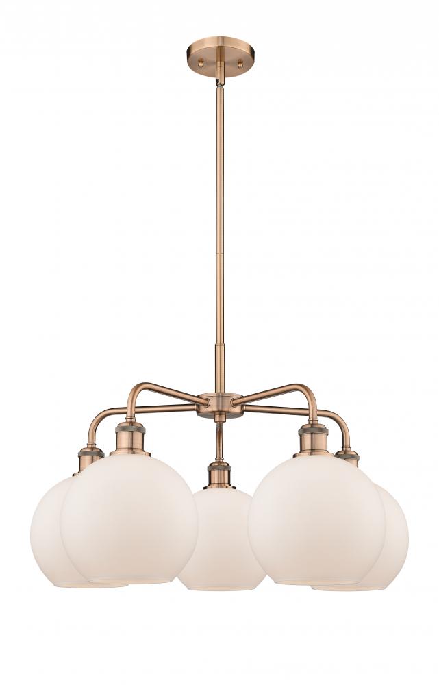 Athens - 5 Light - 26 inch - Antique Copper - Chandelier