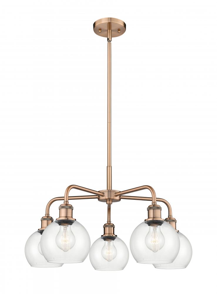 Athens - 5 Light - 24 inch - Antique Copper - Chandelier