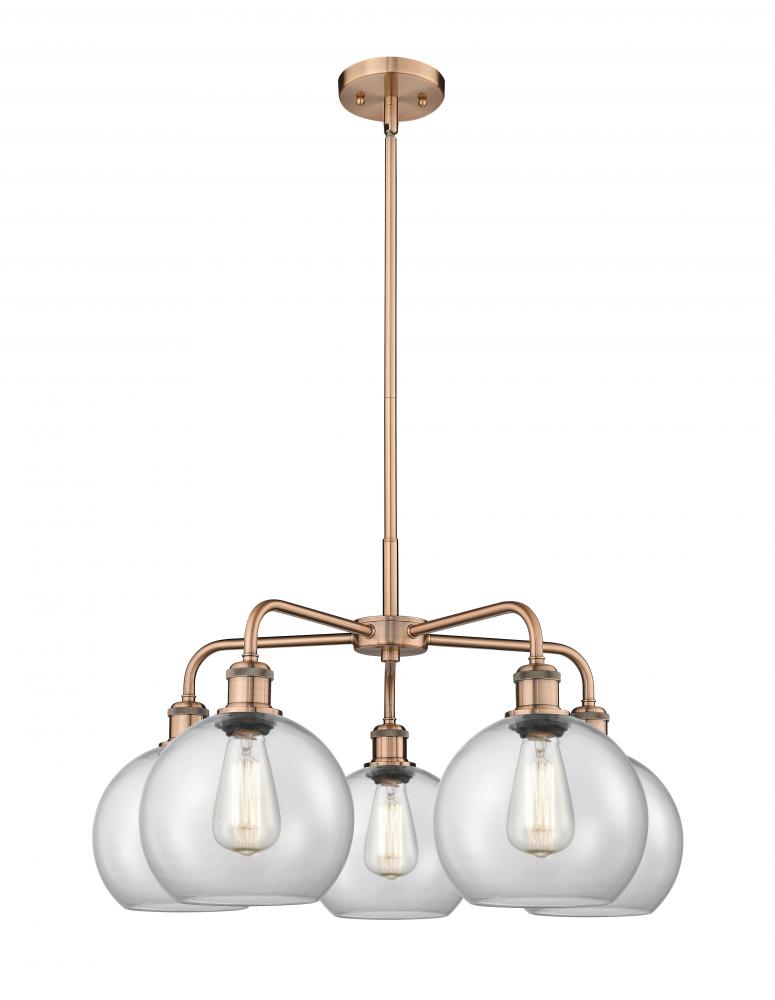 Athens - 5 Light - 26 inch - Antique Copper - Chandelier