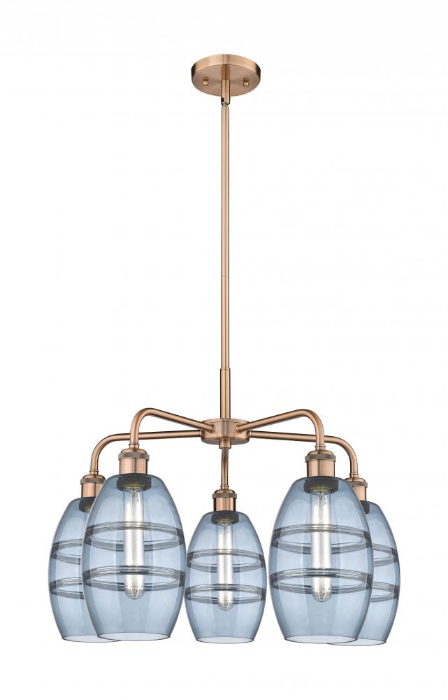 Vaz - 5 Light - 24 inch - Antique Copper - Chandelier