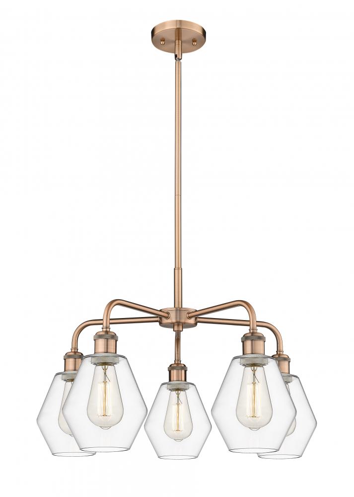 Cindyrella - 5 Light - 24 inch - Antique Copper - Chandelier