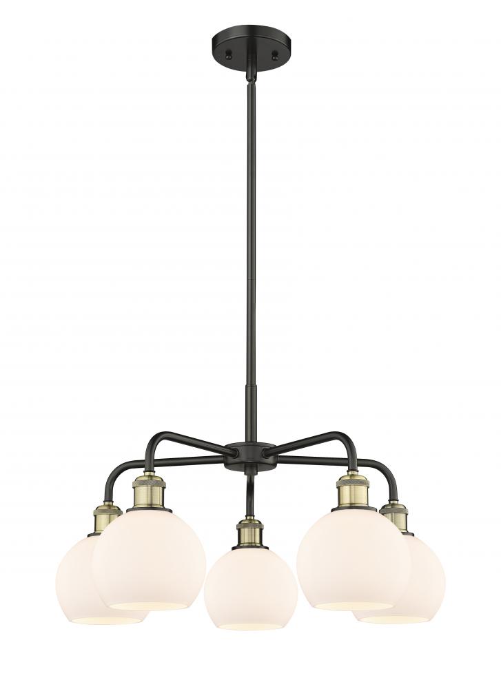 Athens - 5 Light - 24 inch - Black Antique Brass - Chandelier