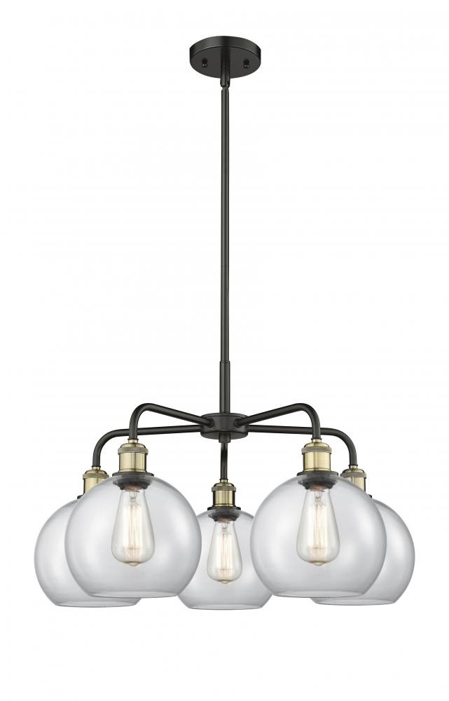 Athens - 5 Light - 26 inch - Black Antique Brass - Chandelier