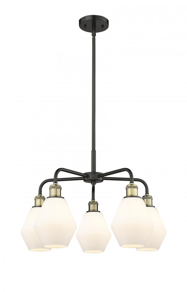 Cindyrella - 5 Light - 24 inch - Black Antique Brass - Chandelier