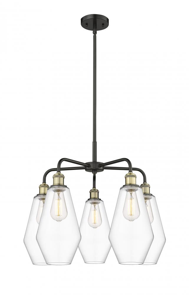 Cindyrella - 5 Light - 25 inch - Black Antique Brass - Chandelier