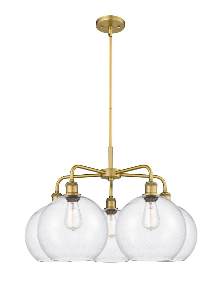 Athens - 5 Light - 28 inch - Brushed Brass - Chandelier