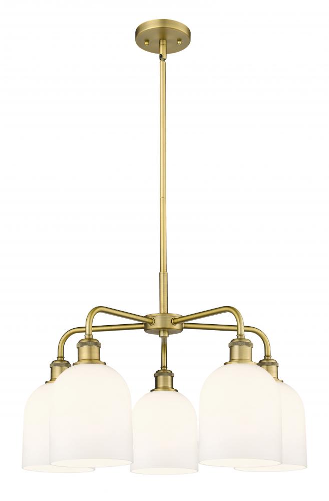 Bella - 5 Light - 24 inch - Brushed Brass - Chandelier