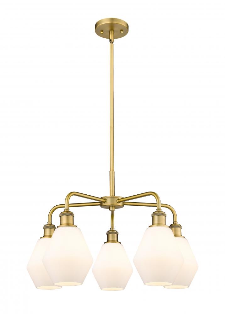 Cindyrella - 5 Light - 24 inch - Brushed Brass - Chandelier