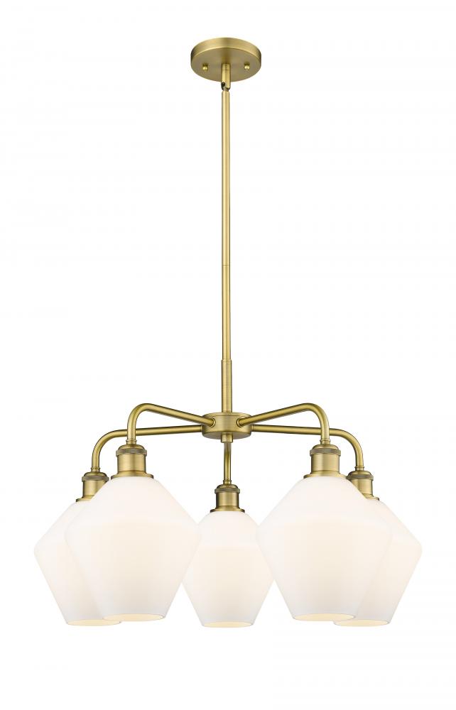 Cindyrella - 5 Light - 26 inch - Brushed Brass - Chandelier