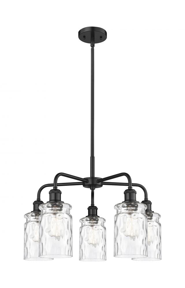 Candor - 5 Light - 23 inch - Matte Black - Chandelier