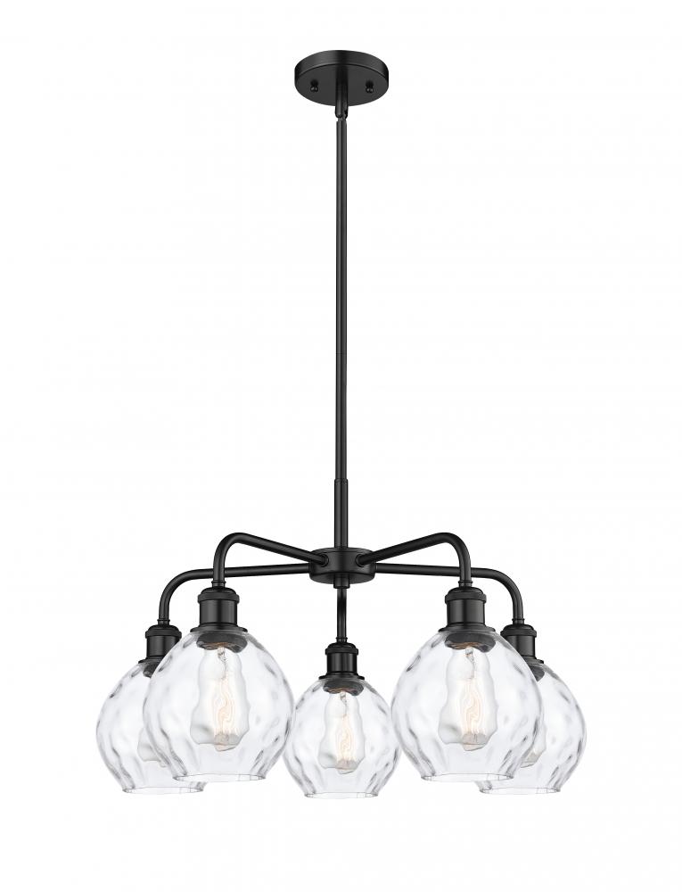 Waverly - 5 Light - 24 inch - Matte Black - Chandelier