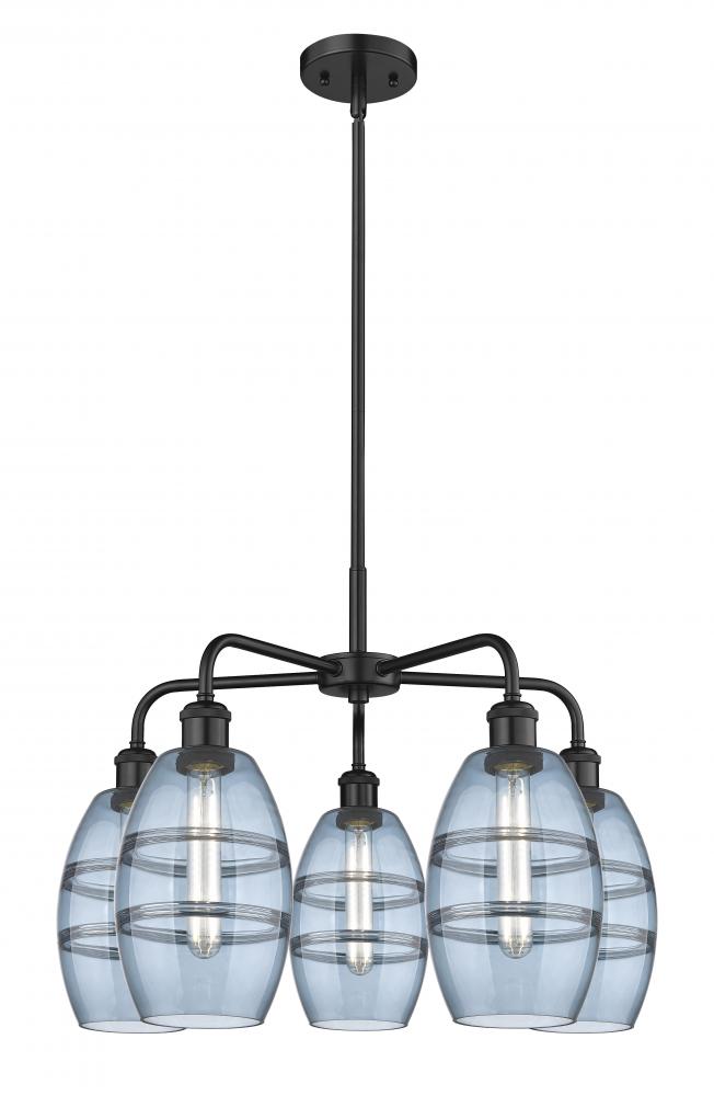 Vaz - 5 Light - 24 inch - Matte Black - Chandelier