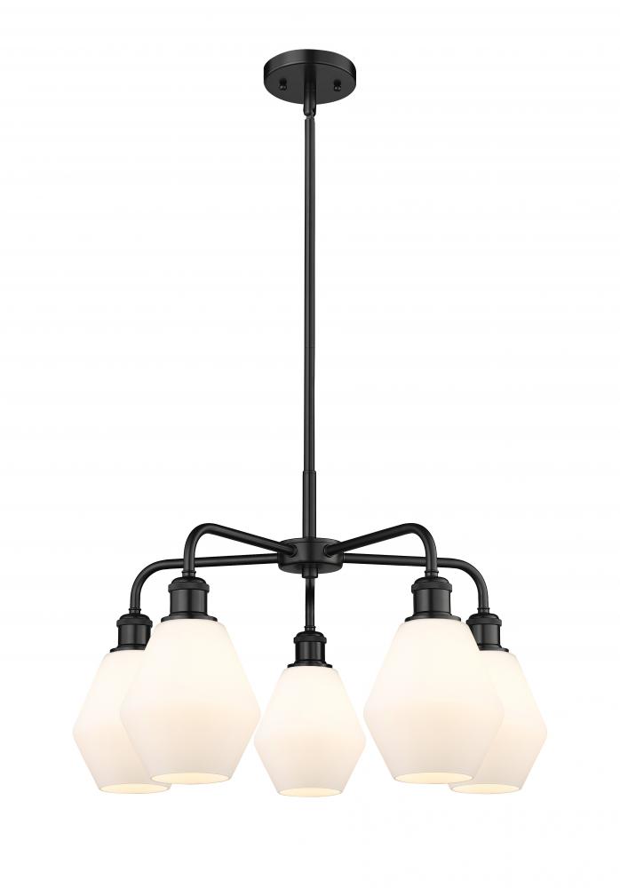 Cindyrella - 5 Light - 24 inch - Matte Black - Chandelier