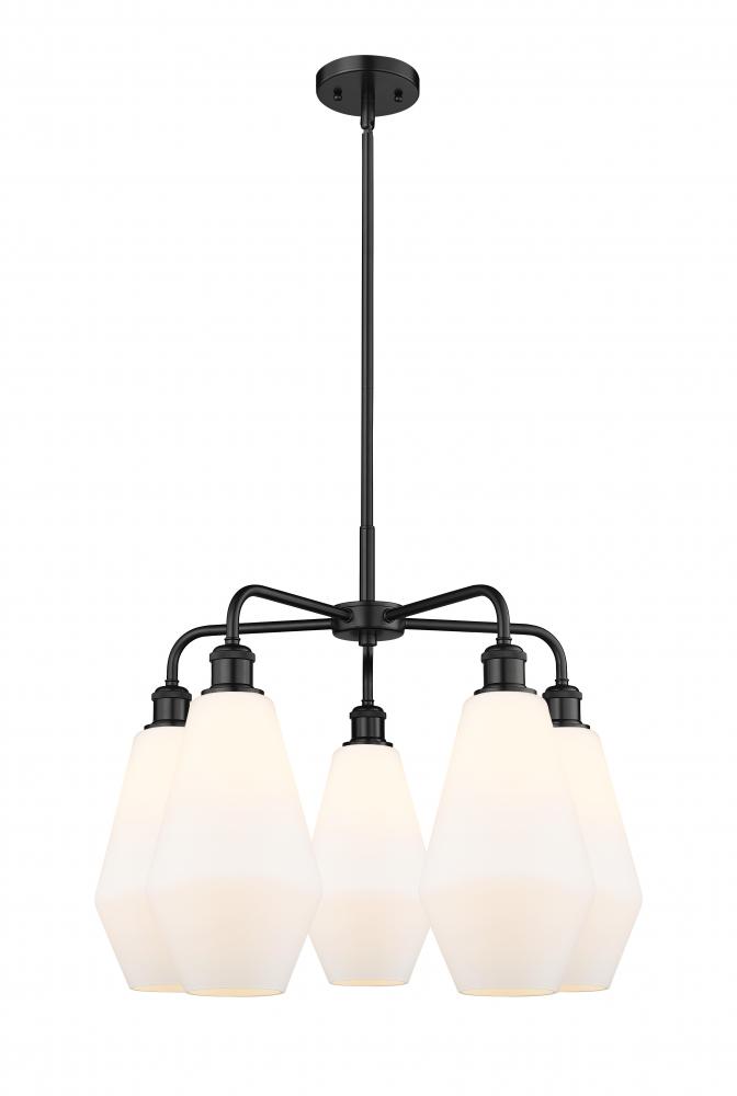 Cindyrella - 5 Light - 25 inch - Matte Black - Chandelier