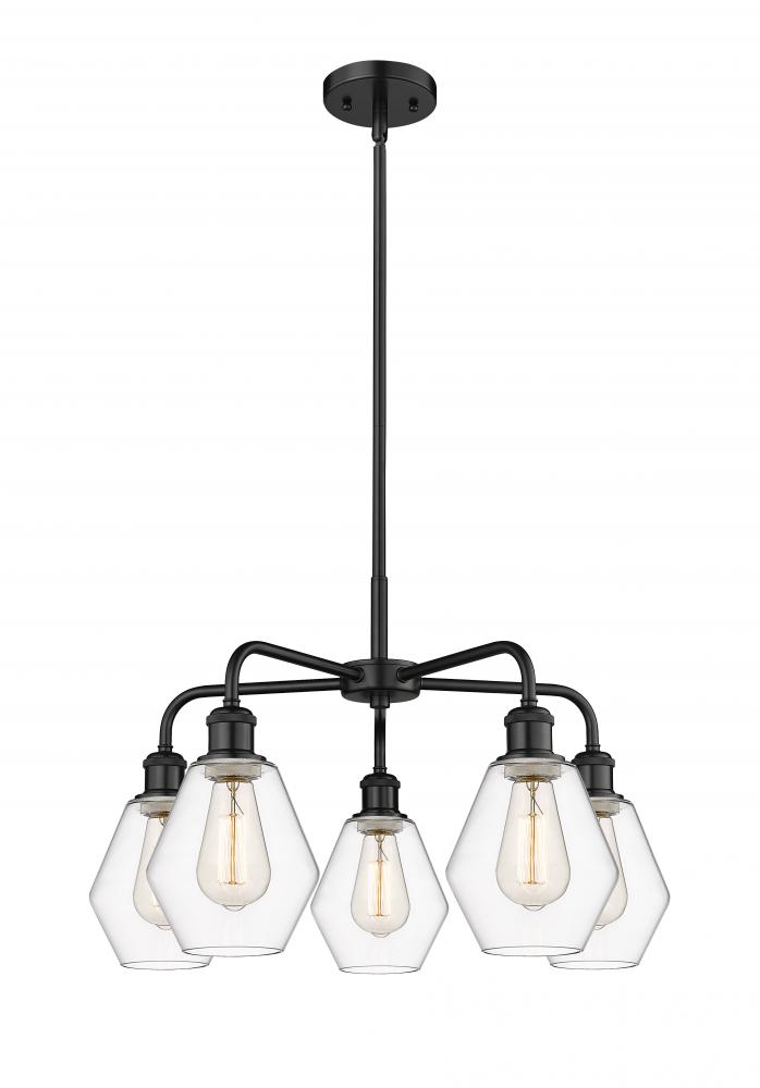 Cindyrella - 5 Light - 24 inch - Matte Black - Chandelier