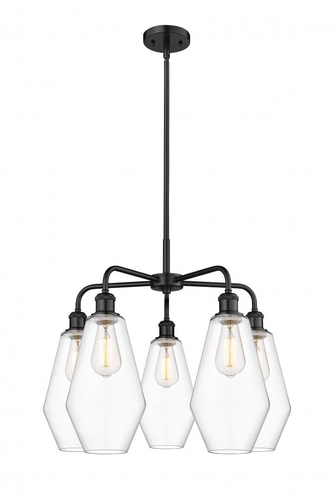 Cindyrella - 5 Light - 25 inch - Matte Black - Chandelier