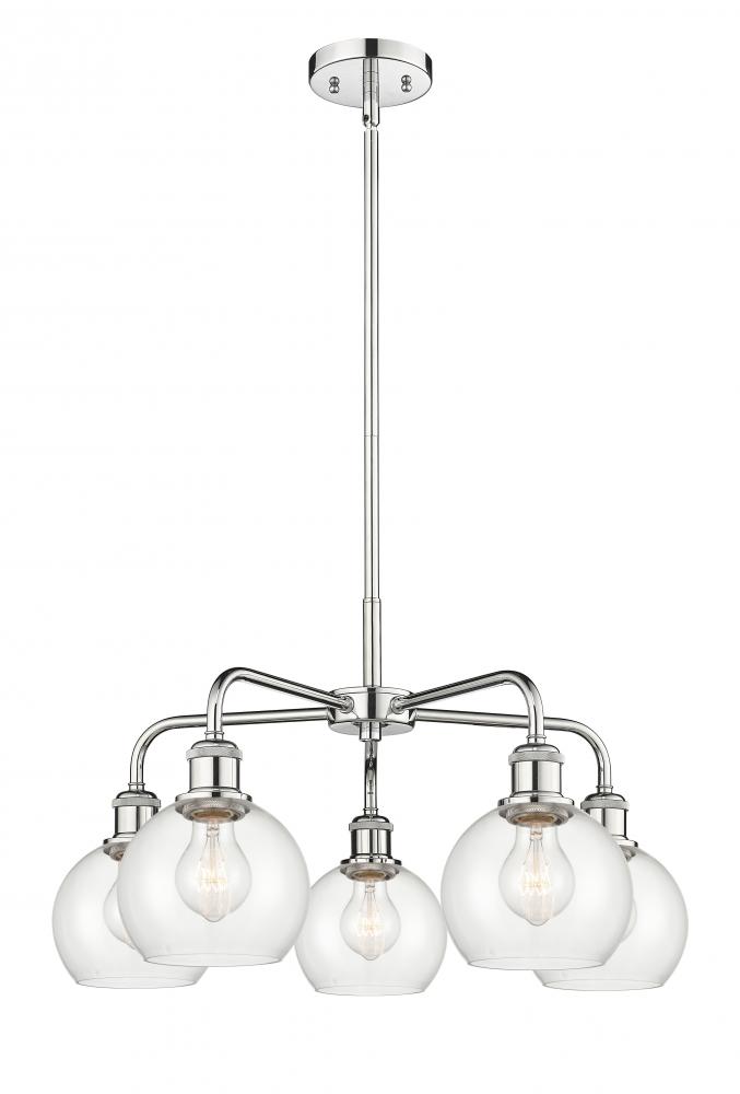 Athens - 5 Light - 24 inch - Polished Chrome - Chandelier