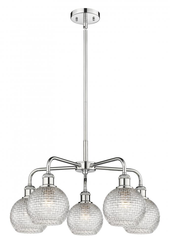 Athens - 5 Light - 24 inch - Polished Chrome - Chandelier