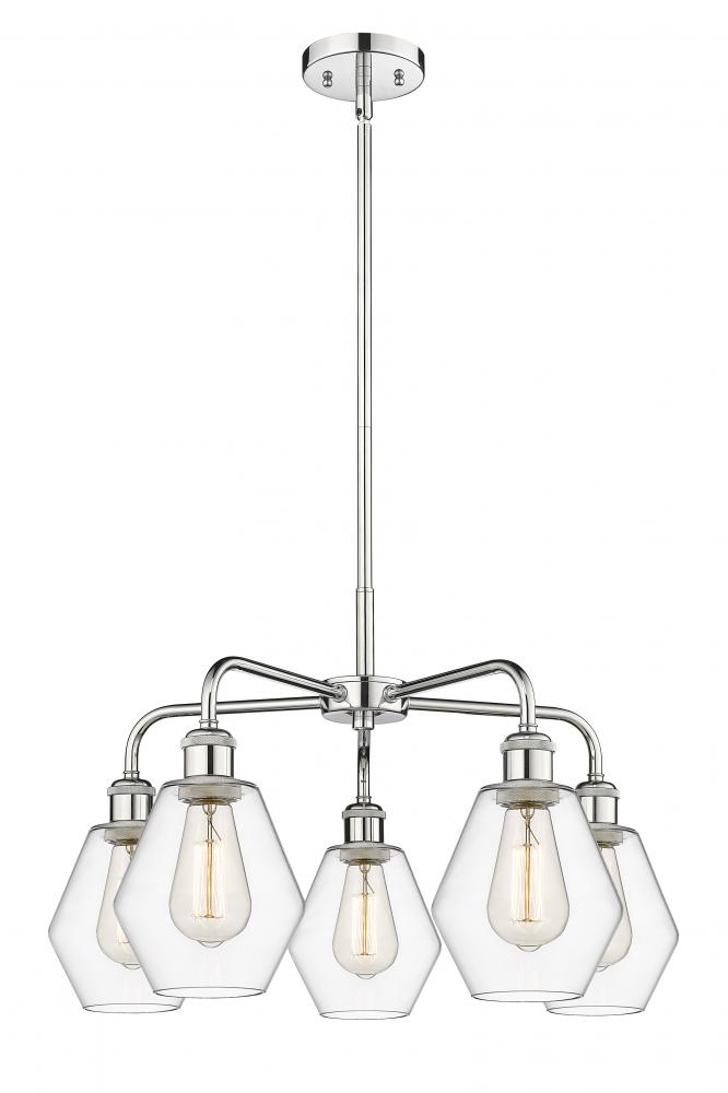 Cindyrella - 5 Light - 24 inch - Polished Chrome - Chandelier