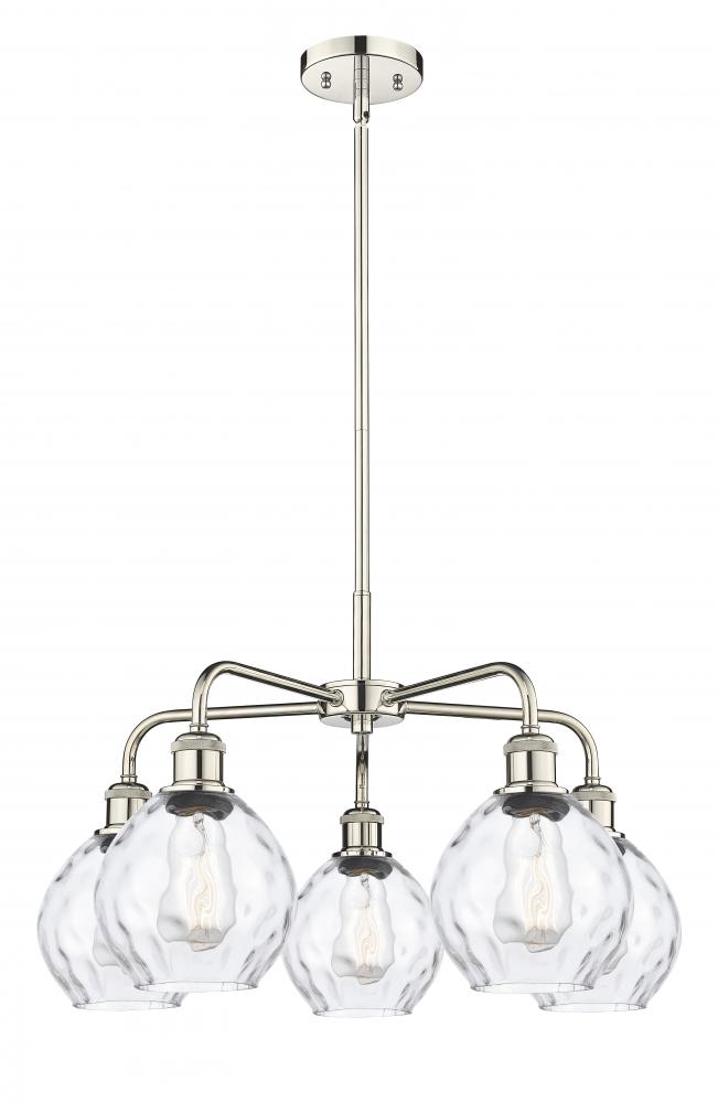 Waverly - 5 Light - 24 inch - Polished Nickel - Chandelier