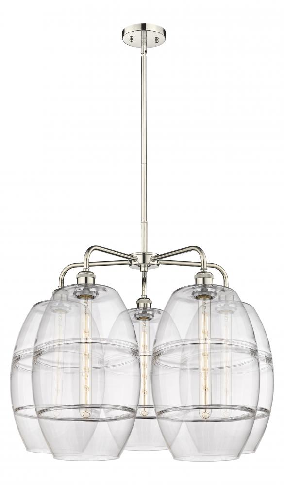 Vaz - 5 Light - 28 inch - Polished Nickel - Chandelier