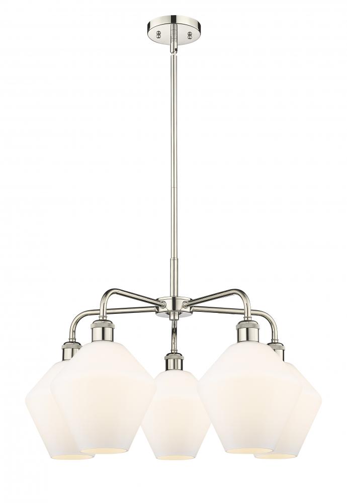 Cindyrella - 5 Light - 26 inch - Polished Nickel - Chandelier