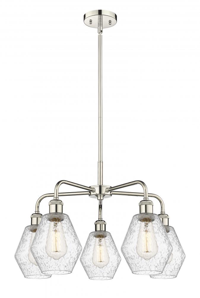 Cindyrella - 5 Light - 24 inch - Polished Nickel - Chandelier